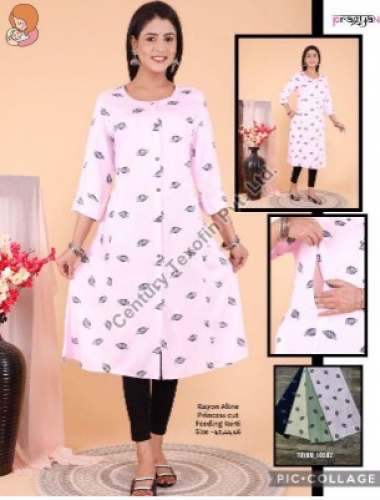 Regular Wear Rayon Printed Kurti  by CENTURY TEXOFIN PVT LTD