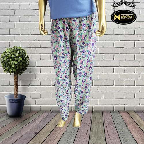 Floral Print Cotton Ladies Pant  by NIKRAA SILKS STORESS