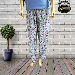 Floral Print Cotton Ladies Pant 