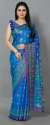 beautiful-blue-blend-linen-print-saree