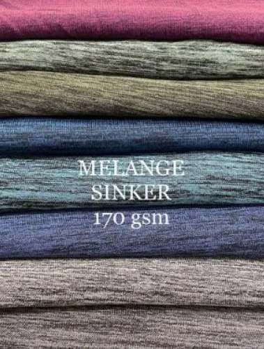 170 GSM Melange Sinker Fabric  by G K Lalit Kumar