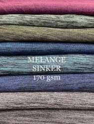 170 GSM Melange Sinker Fabric 