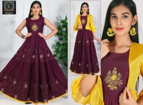 Teenage Girls Party Wear Long Gown 