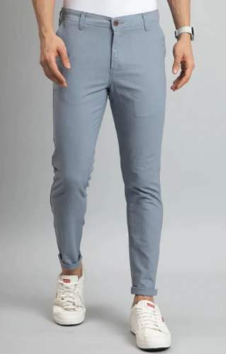 Men Grey color Lenin Trouser  by Kreddy Brands India Pvt Ltd