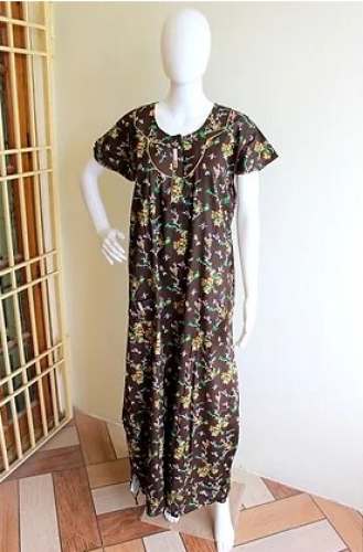 Chocolate Color Cotton Nightie for ladies 