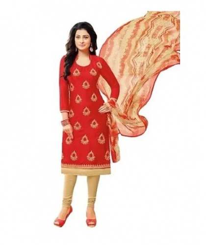 ladies Cotton Designer Churidhar Unstiched  by Surya Sastha Enterprises