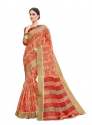 ladies-indian-red-poly-cotton-saree