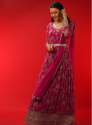 Pink Georgette Anarkali Suit For Women