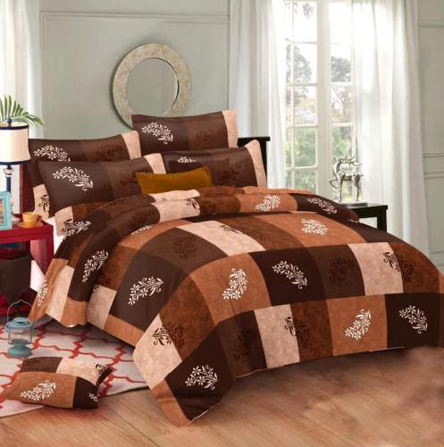 B Gold Double Bedsheet by Madhur Textile Mills
