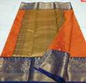 elegant-orange-chanderi-silk-saree