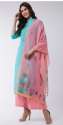 Pannkh Blue color Ankle LengthCotton Embroidered Kurtis thumb 1