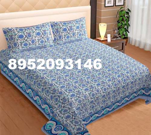 INDIGO HANDBLOCK BEDSHEET DOUBLEBED 