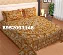 INDIGO PRINTED HANDBLOCK BEDSHEET DOUBLRBED 