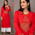 Trendy Embroidered Kurti With Chikan palazzo Pant thumb 3