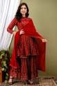 festival-wear-red-jaipuri-sharara-dress