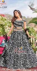 Printed Crop Top Gown For Women