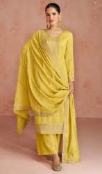 Premium Silk Yellow Salwar Kameez 