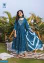 Kiana Banno Wholesale Pure Cotton Nayra Cut With Thread Hand Work Tops With Pant And Dupatta thumb 10