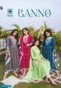 Kiana Banno Wholesale Pure Cotton Nayra Cut With Thread Hand Work Tops With Pant And Dupatta thumb 14