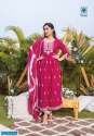Kiana Banno Wholesale Pure Cotton Nayra Cut With Thread Hand Work Tops With Pant And Dupatta thumb 6