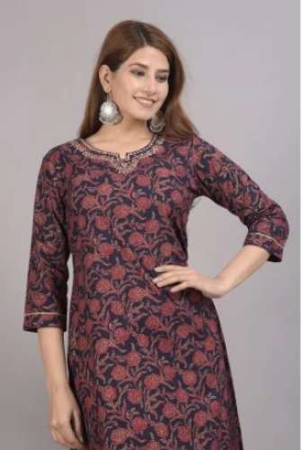 multi color desinger fancy Cotton printed kurtis  by Sanvi Creation