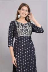 Rayon printed jaipur cotton kurtis 