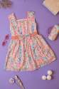 Sleevless Kids Geomatric Print Frock thumb 1