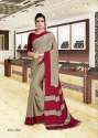 Italian Crepe Silk Uniform Saree  thumb 12