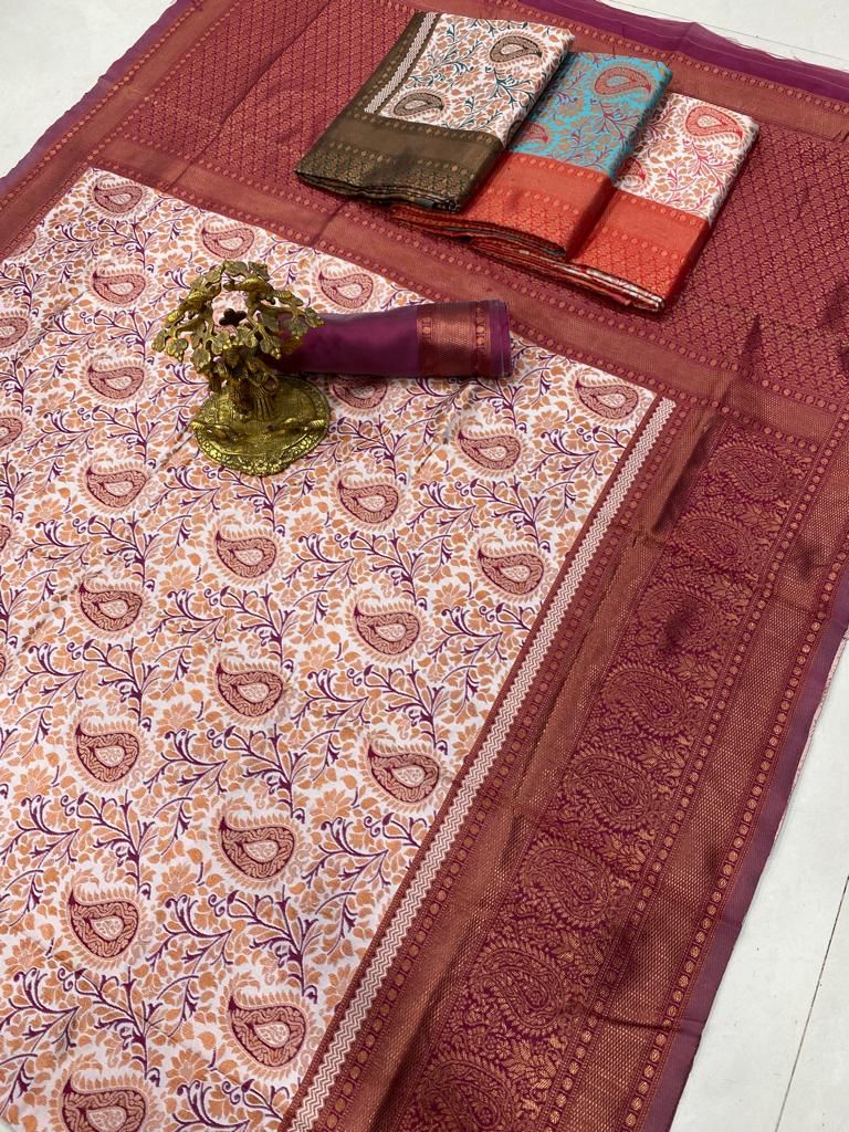 Rich Pallu Soft Litchi Silk Saree  by Babu International