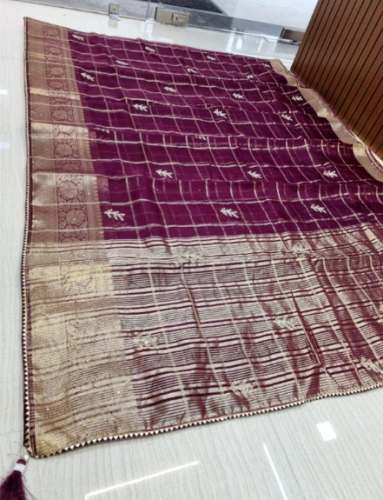 Fancy Ghatchola Organza Saree For Women by Krishna Saree