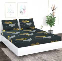 Fancy Printed Glase Printed Double Bed Sheet