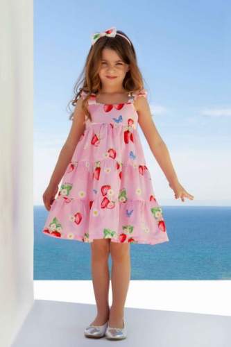 JJ -27 BABY PINK STRAWBERRY FROCK by JB Fashion