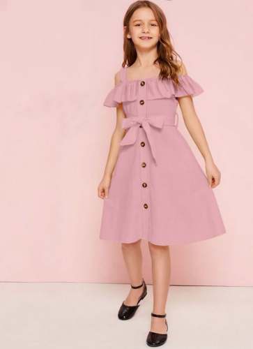 JJ -31 PEACH Pink Frock by JB Fashion