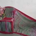 Hand block printed cotton mul saree with blouse thumb 3
