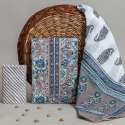 Hand Block Printed Cotton suits with Gota patti work