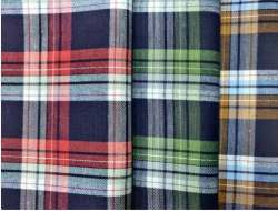 58 inches Indigo Check Cotton fabric 