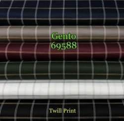 Check Twill Print Shirting Fabric