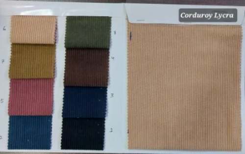 Lycra Corduroy Fabric  by Max India Creation