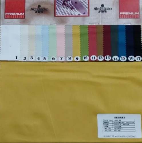Multi Color Plain Cotton Lycra Fabric 