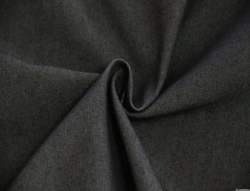 Black Cotton Polyester Denim Fabric