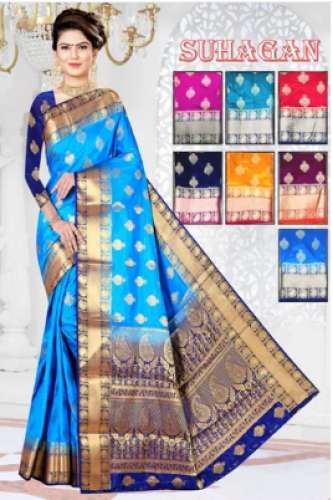 	Multiple color Party Wear Designer Saree by Kaashvi Garments