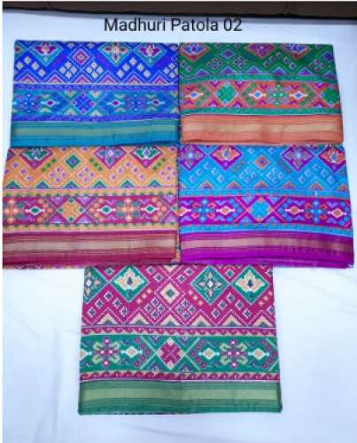 Multiple color Fancy designer Patola Silk Saree by Kaashvi Garments