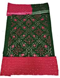 Bandhani cotton satin dress material