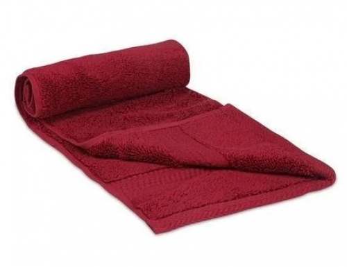 Maroon Plain Cotton Bath Towel  by Abhishek Kshirsagar Tex Mills