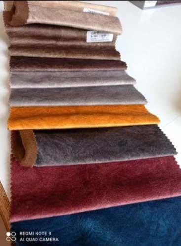 Plain Velvet Multi Color Suede Fabric by Varun Syntex India 