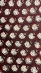  Brown color Print Cotton Nighty Fabric