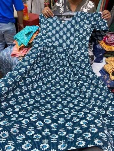 Cotton Kantha Stitch Kurti For Women