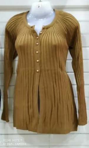 Ladies Brown Cardigan At Wholesale Rate by Nautan Hosiery And Textiles