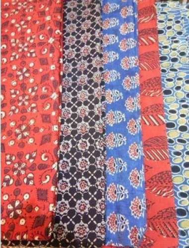 multi color Joyce Hand Block Cotton Printed Fabric by Joyce International Handloom House