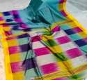 Multi Color Soft Handloom Ikkat Saree 